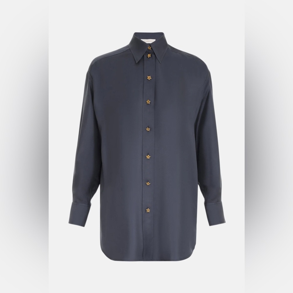 ZIMMERMANN LYRICAL RELAXED SHIRT PARADISE NAVY size 0